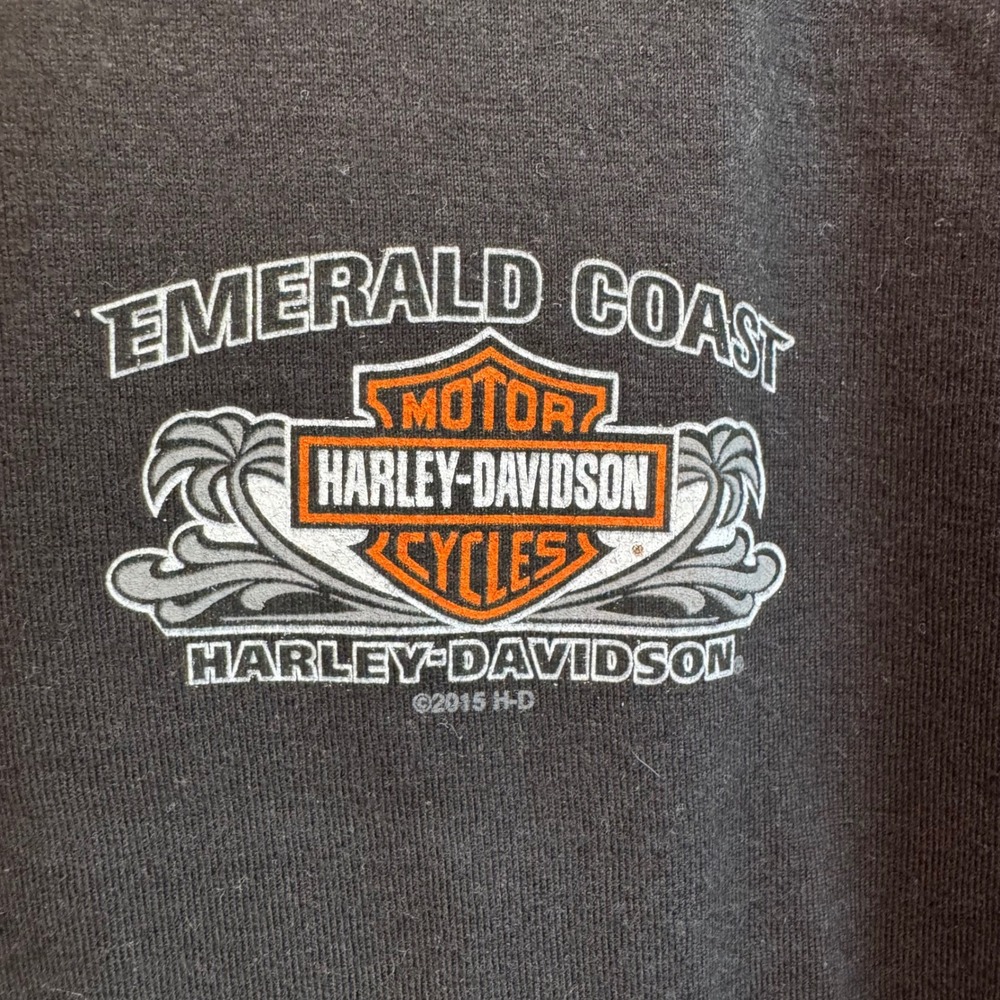 Harley-Davidson Emerald Coast Graphic Tee Fort Walton Beach Florida 2XL - Picture 4 of 6
